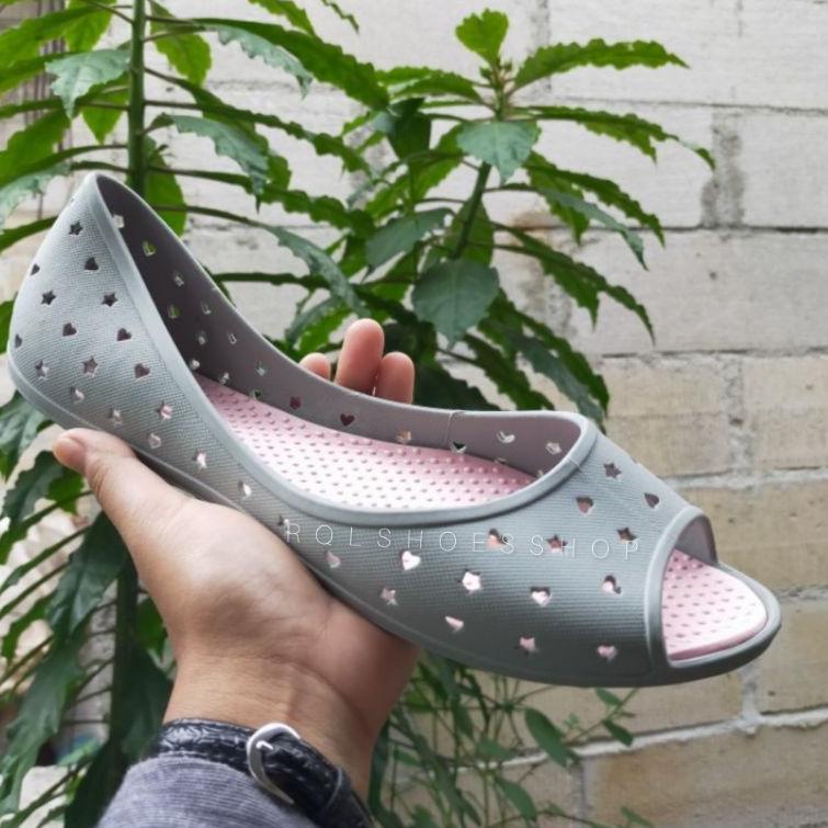 Terbagus.. BATA Sepatu Wanita HEART PEEP TOE (BLACK, GREY, BEIGE)