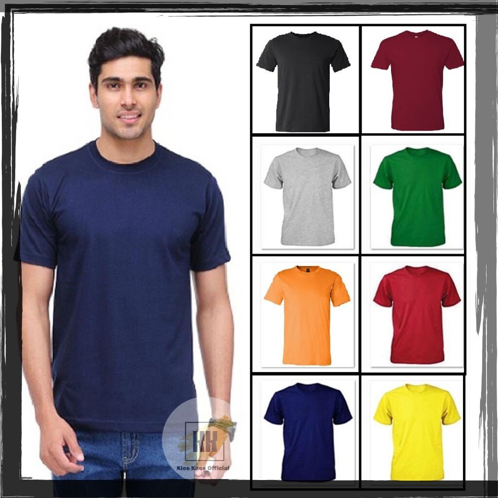 BAJU POLOS KAOS PRIA KAOS DISTRO BAJU DISTRO MURAH KAOS POLOS SIZE