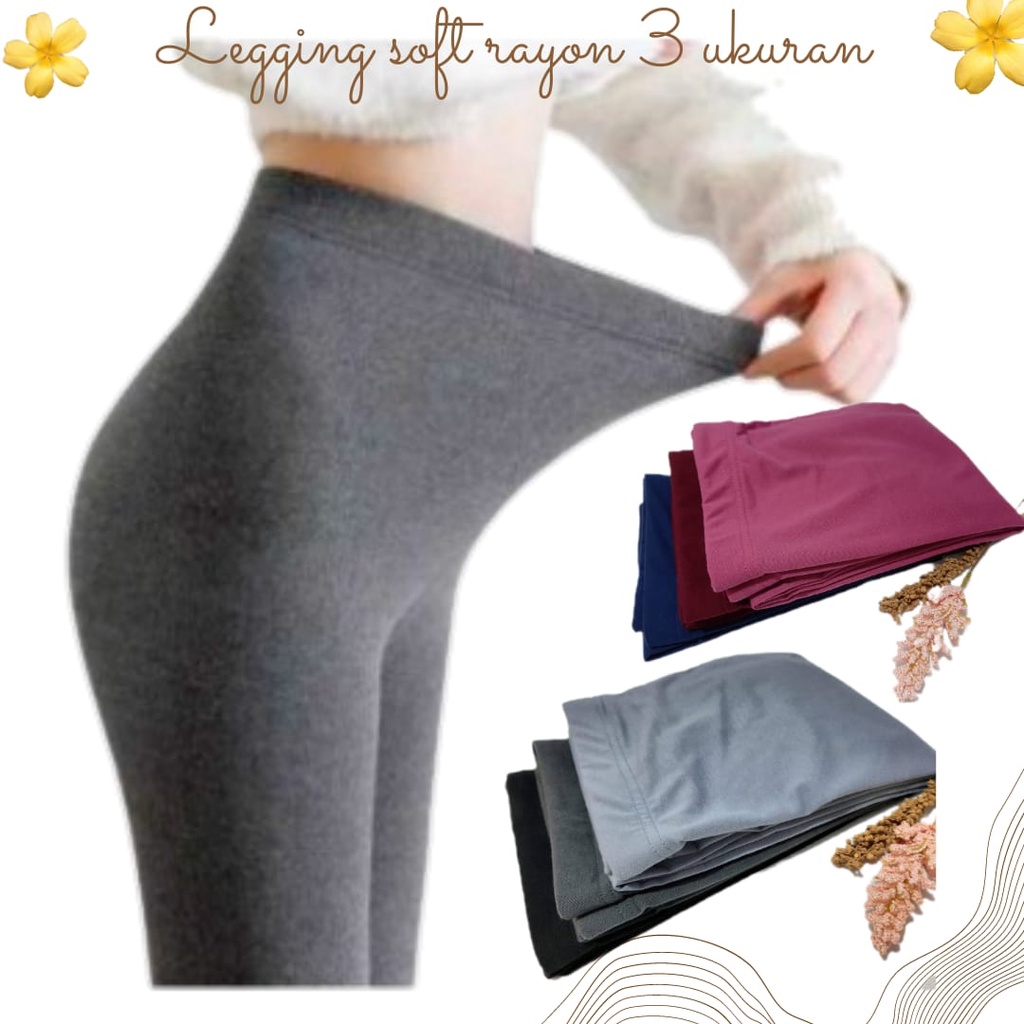 JF Celana Legging Wanita lejing Panjang Tebal Olahraga Premium Bahan Kaos