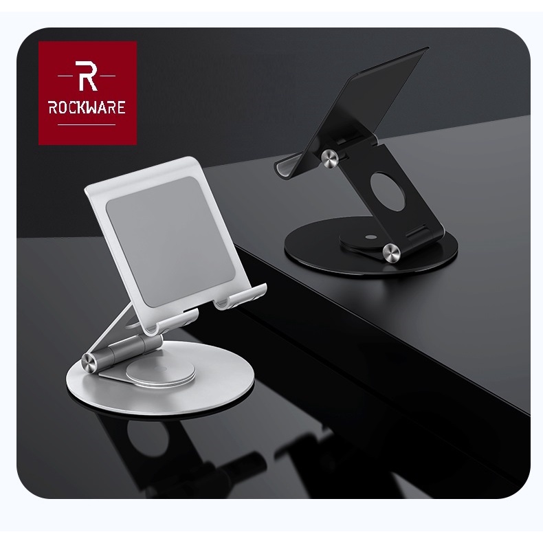 ROCKWARE RW-L08 - Aluminum Tablet Stand and Mobile Stand Bracket