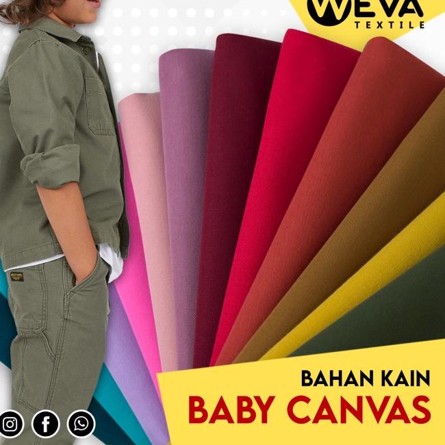 Bahan Kain Baby Canvas Hijau Army