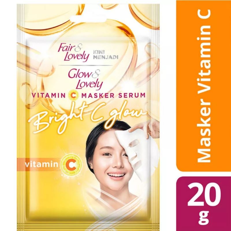 FAIR & LOVELY / GLOW & LOVELY VITAMIN C SERUM SHEET MASK 20gr