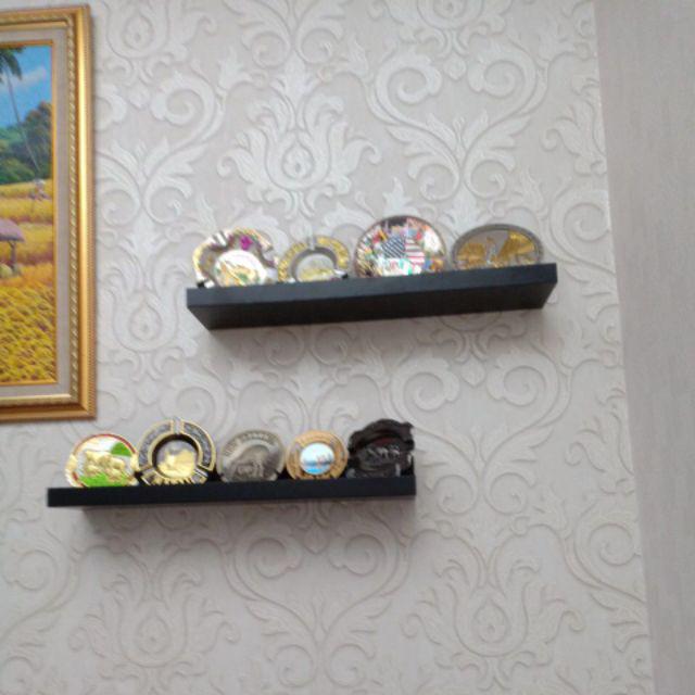 Ambalan Rak 55 Cm, Hitam, Rak Dinding, Mudah Di Pasang Msslnd