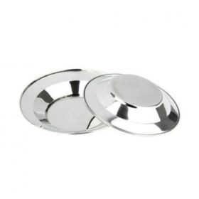 100cs Piring makan stenlis | Piring stainless uk 22 24 piring seng