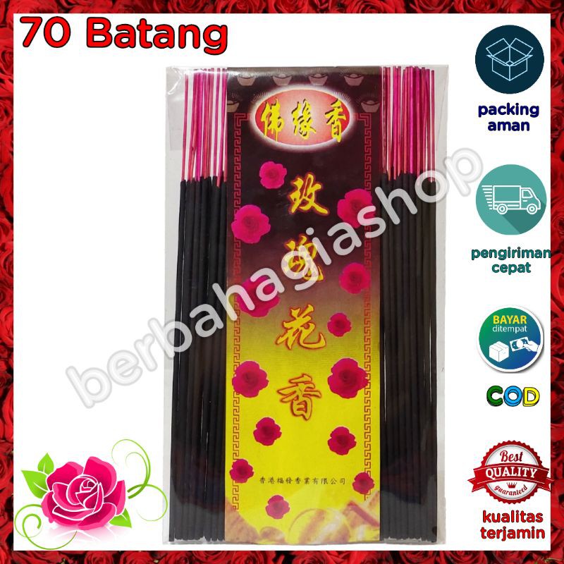 Hio Dupa Mini Warna Hitam Wangi Black Rose / Mini Stick Incense