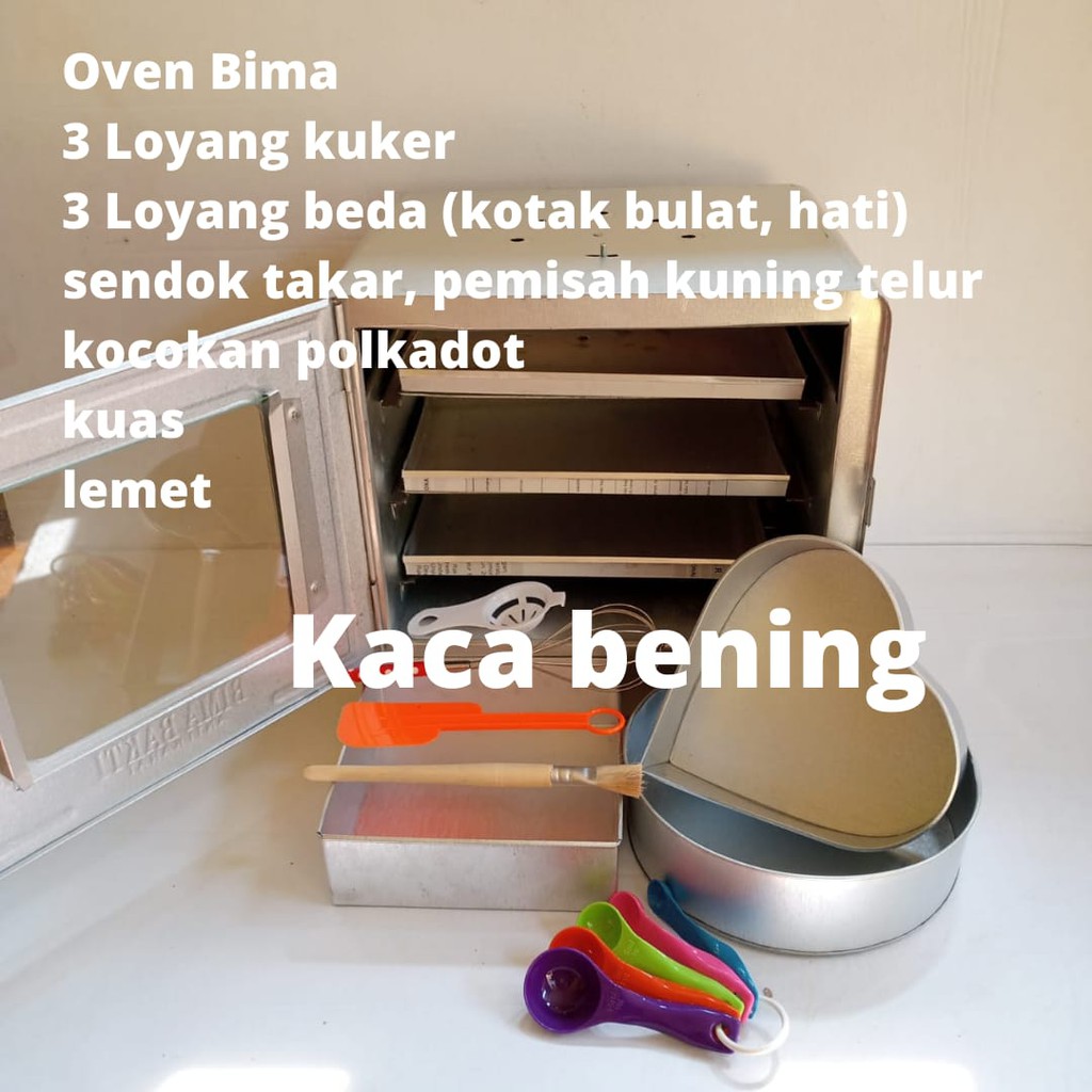 OVEN KOMPOR BIMA OVEN TANGKRING OVEN BIMA SUSUN 3 DENGAN 6 ANEKA LOYANG DAN PERALATAN LAIN