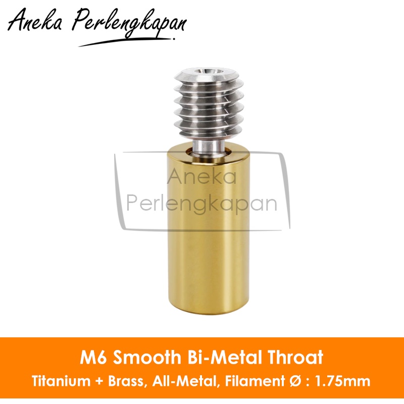 M6 / Ender3 Bi Metal Throat All-Metal Titanium Brass 1.75mm