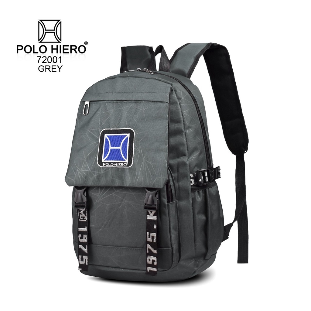 { FF } New Arrival / Tas Ransel Sekolah / Tas Fashion Unisex Polo Hiero 72001 / Tas pria Ransel Wanita Laptop