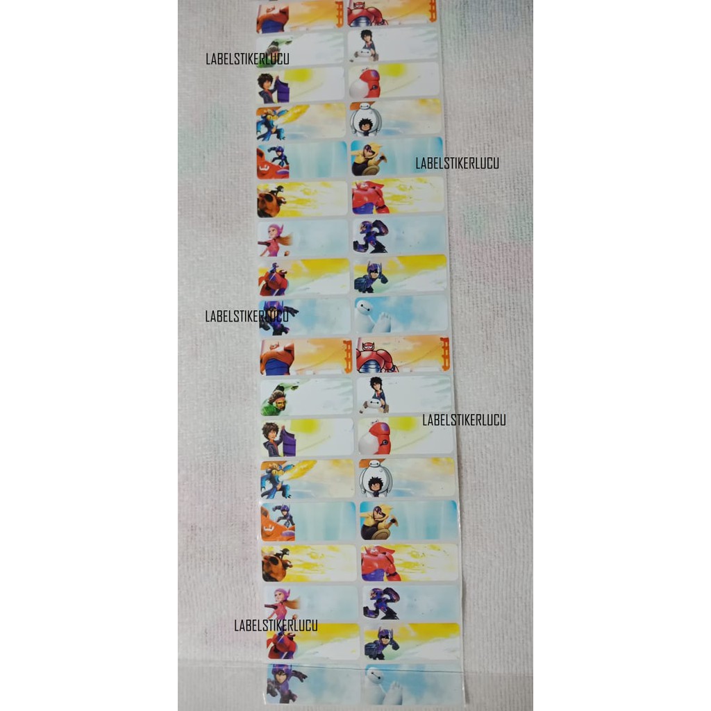 

Sticker Label Motif Big Hero (isi 42pcs) variasi gambar