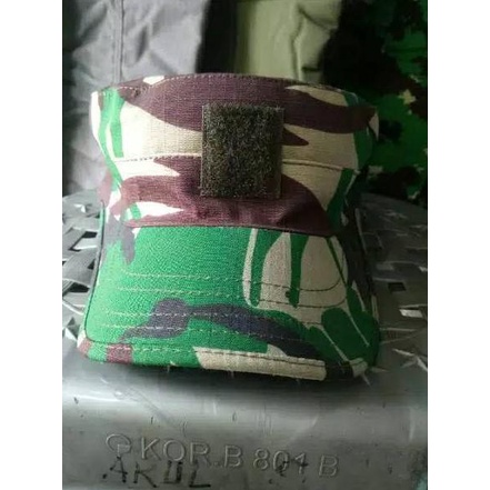 [36] Topi pet loreng army standar TNI commando bahan Sritex YSP-67