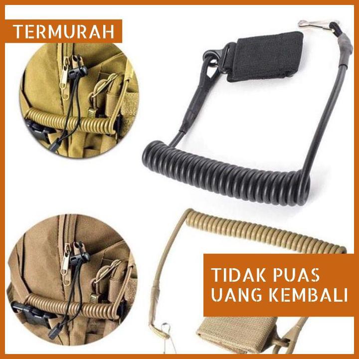 TERBARU SPRING SPIRAL TACTICAL SLING TALI SPIRAL AIRSOFT LANYARD COILED BERKUALITAS