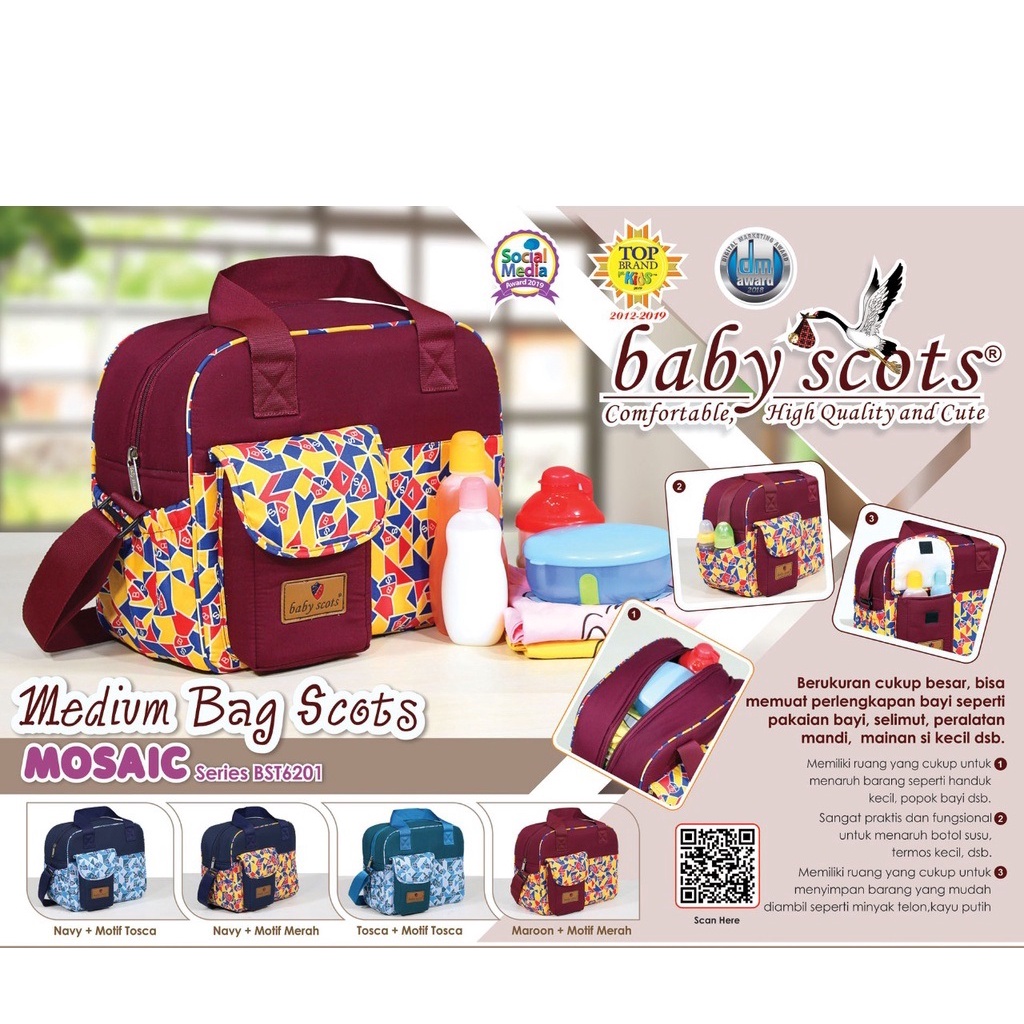 Baby Scots Tas Bayi Medium Mosaic Series BST6201