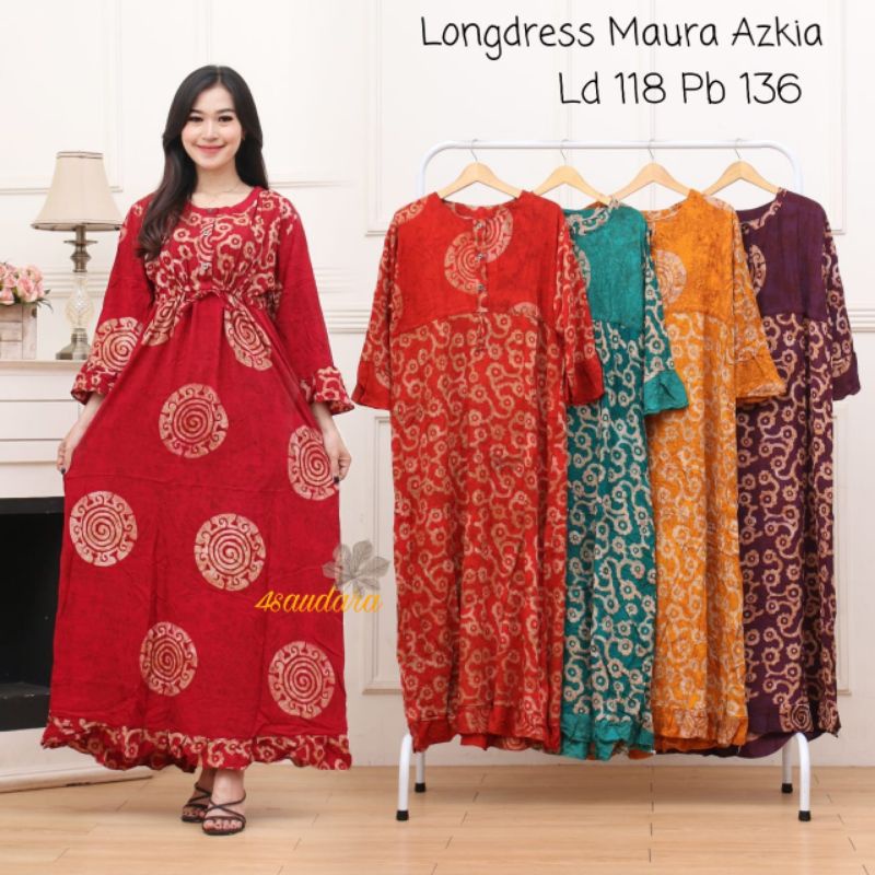 Longdress Maura Kencana Ungu Rayon Cap