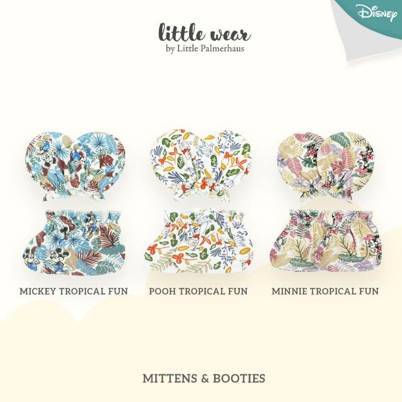 Mittens and Booties Sarung tangan bayi Disney series by Little Palmerhaus