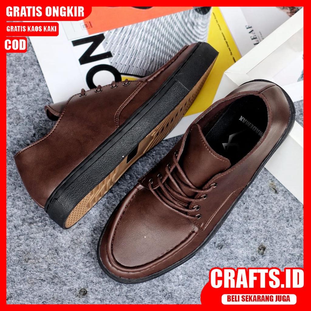 CRAFTS X SHAKAI Sepatu Formal Pria Sepatu Pantofel Sepatu Casual Pria Kerja Kulit Syntetic Cowok