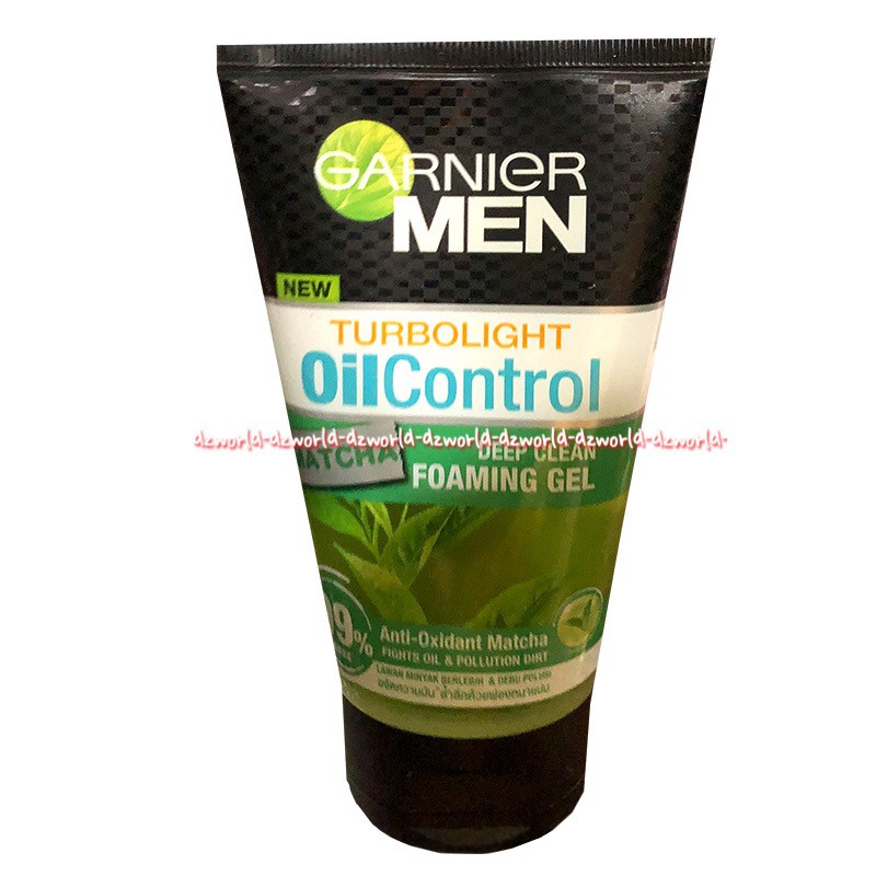 Garnier Men 100ml Turbo Light Matcha Oil Control Macha Sabun Cuci Muka Pria Cowok