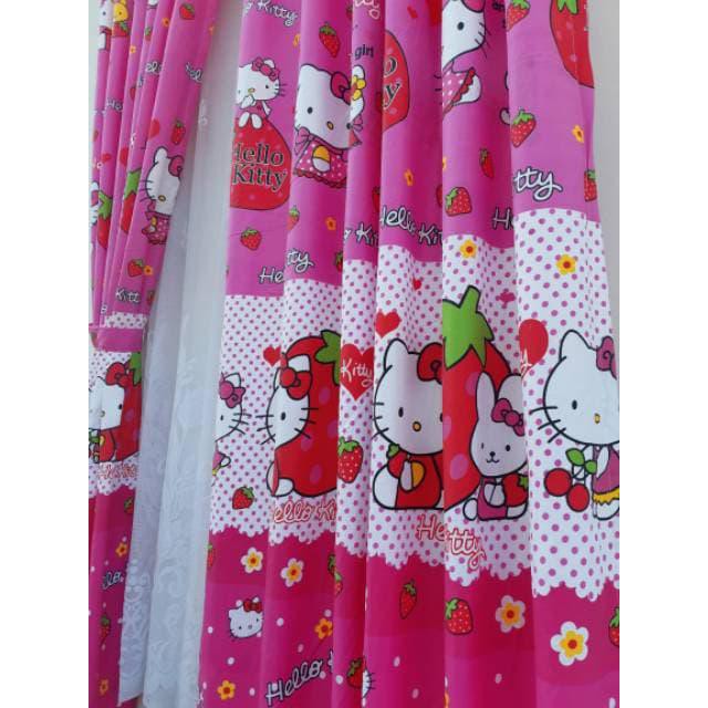 New Gorden Motif My Little Gorden Jendela Karakter Anak Hello Kitty Frozen - Frozen Murah