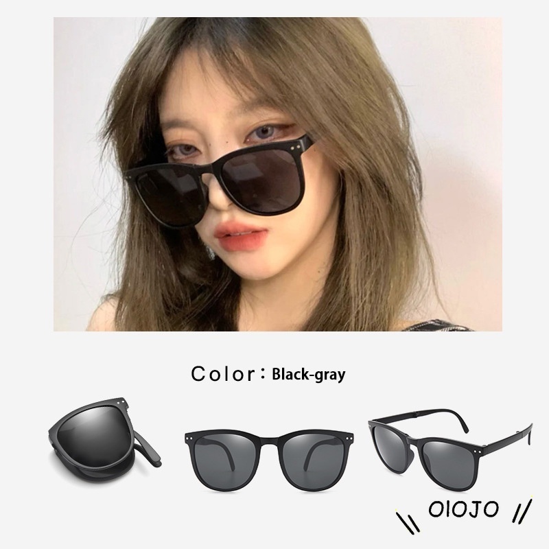 【COD】Foldable fashion and versatile glasses Portable women sunglasses men glasses uv400