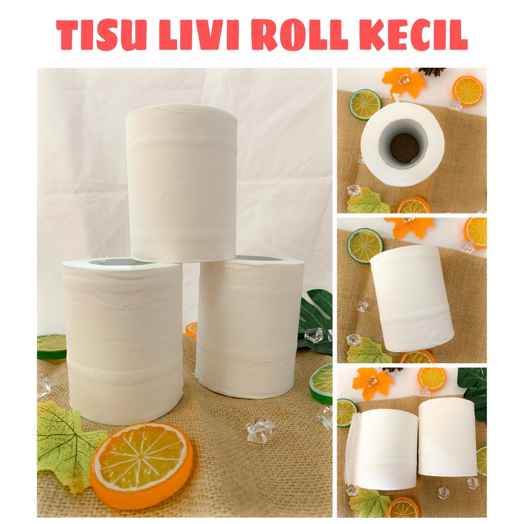 Tissue Toilet Roll Kecil 205 sheet / Tissue LIVI EVO Ellegant Roll Premium / Tisu Toilet Roll Kecil