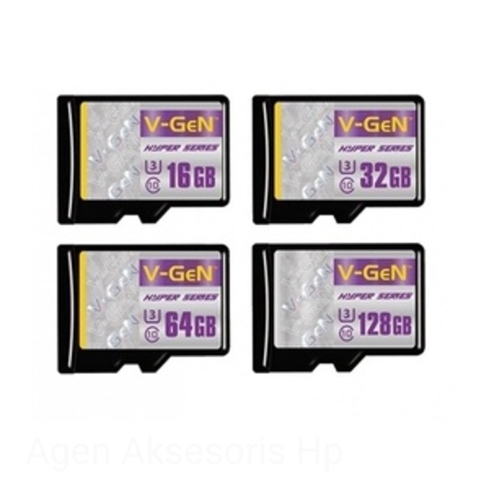 Memory Card V-GEN 16GB 32GB 64GB 128GB HYPER Series Micro SD Card 98MBpS mSD Class 10