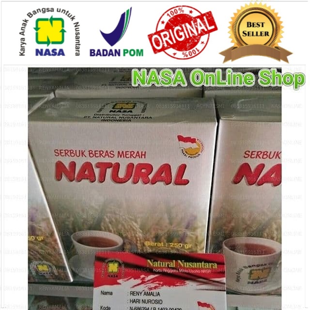 

SERBUK BERAS MERAH NATURAL 500gr (SBMN) Sumber Serat Gizi Tinggi NASA