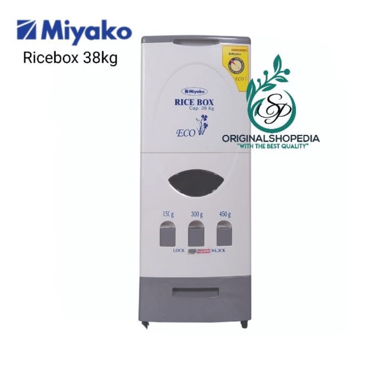 RICE BOX MIYAKO 38KG TEMPAT PENYIMPANAN BERAS MIYAKO RICE BOX TB-38 SNI