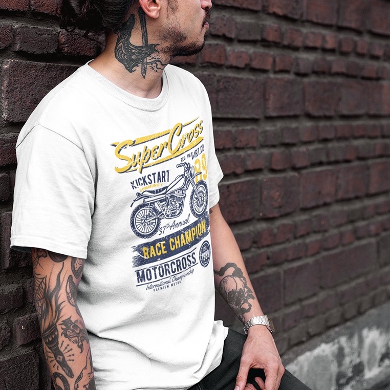 Kaos Distro Super Cross Trail Bikers Tril Tua Motorcross produk lokal kualitas Premium bisa COD