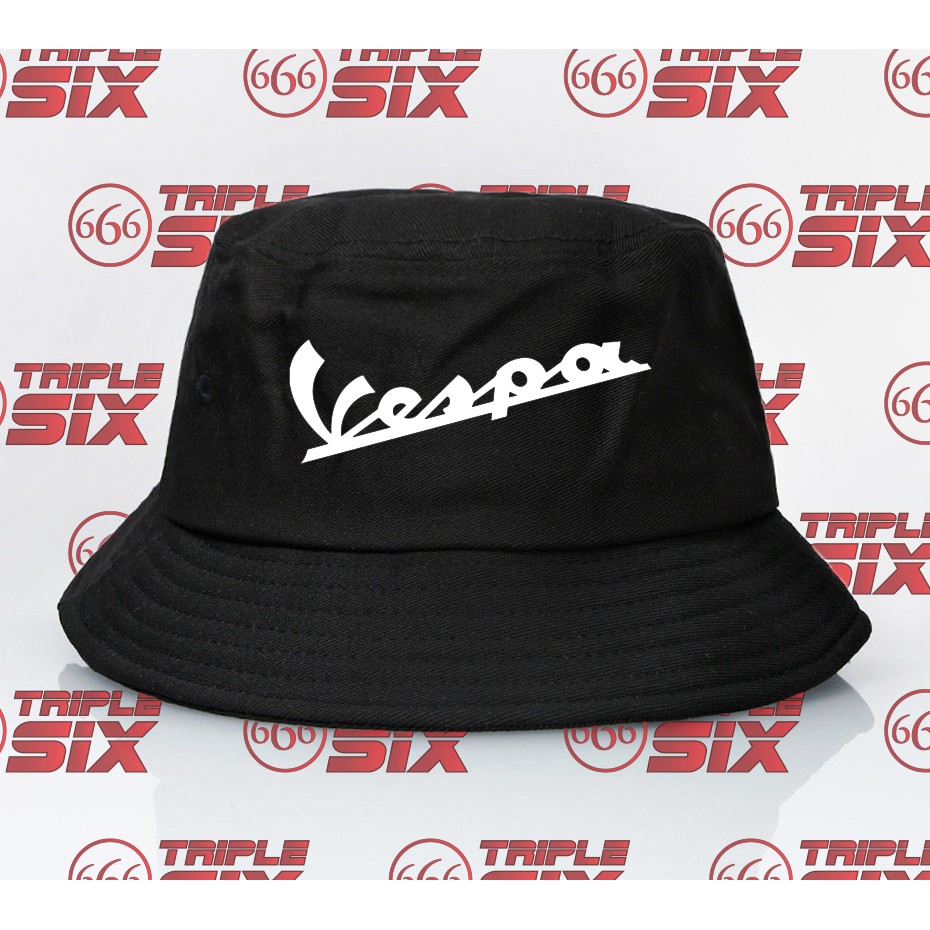 Topi Bucket Vespa logo