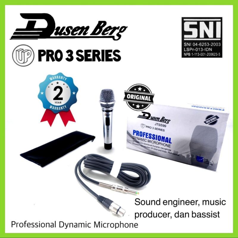 Microphone Kabel DUSENBERG PRO 3 SERIES Mic Karaoke Mc Pidato,ORIGINAL