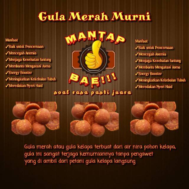 Mantap bae gula merah, gula jawa, gula kelapa murni original