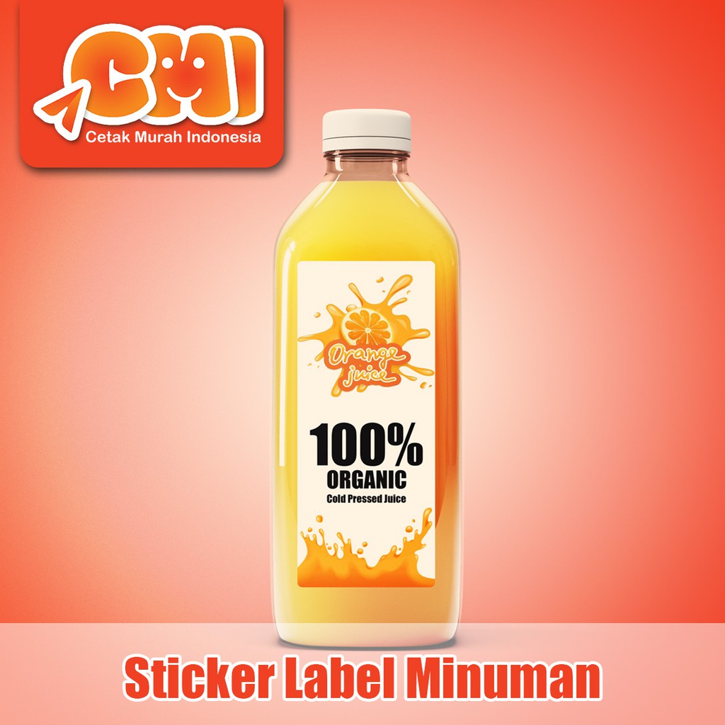 

CETAK STIKER VINYL WATERPROFF LABEL MINUMAN BOTOL