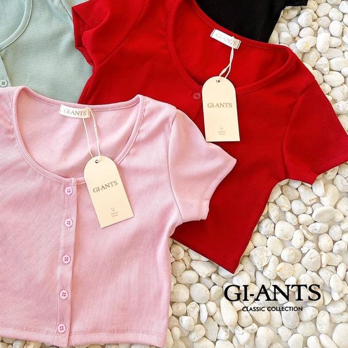 ➼ Giants Basic / Giants Studio ││Kaos Rajut Crop Kancing | original & impor bangkok ✳