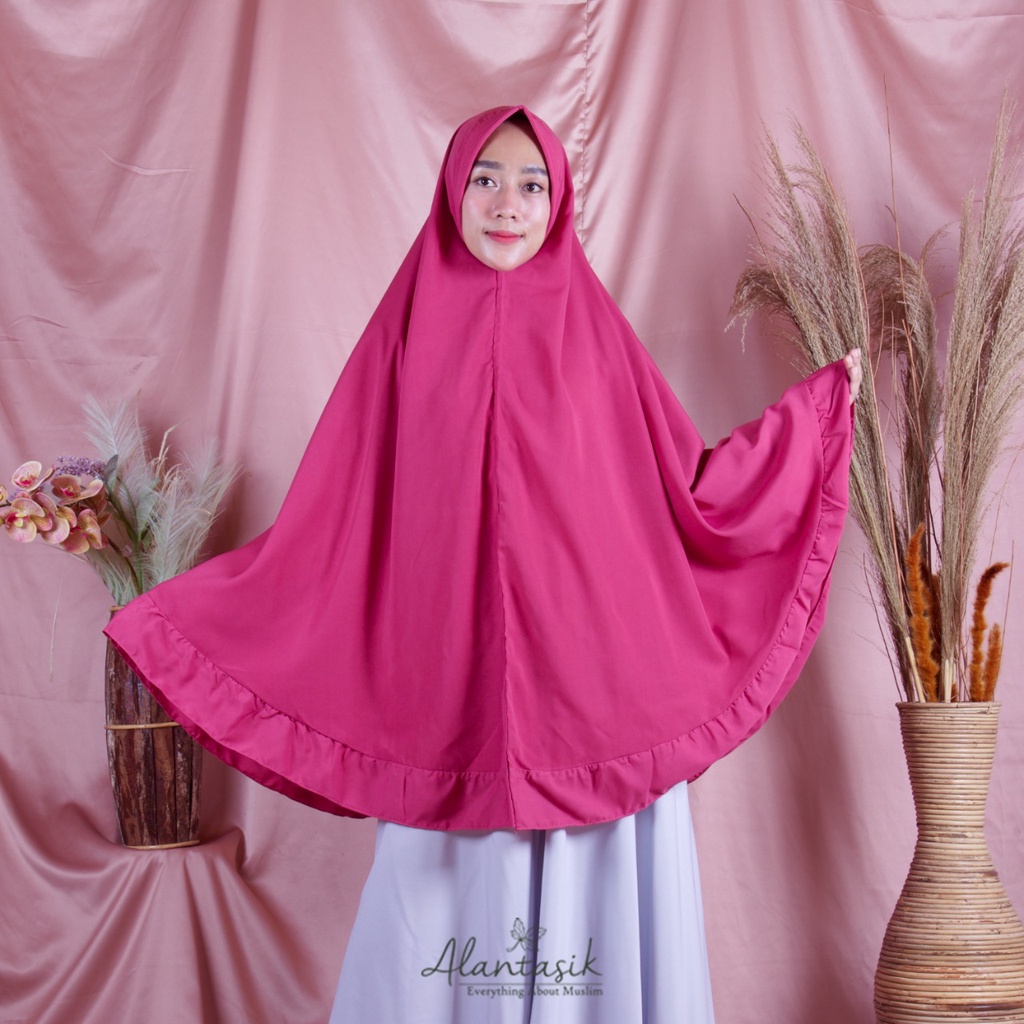 Alantasik - jilbab ALISHA jumbo XL Rempel R.23 / khimar instan hijab syari panjang wanita R.23