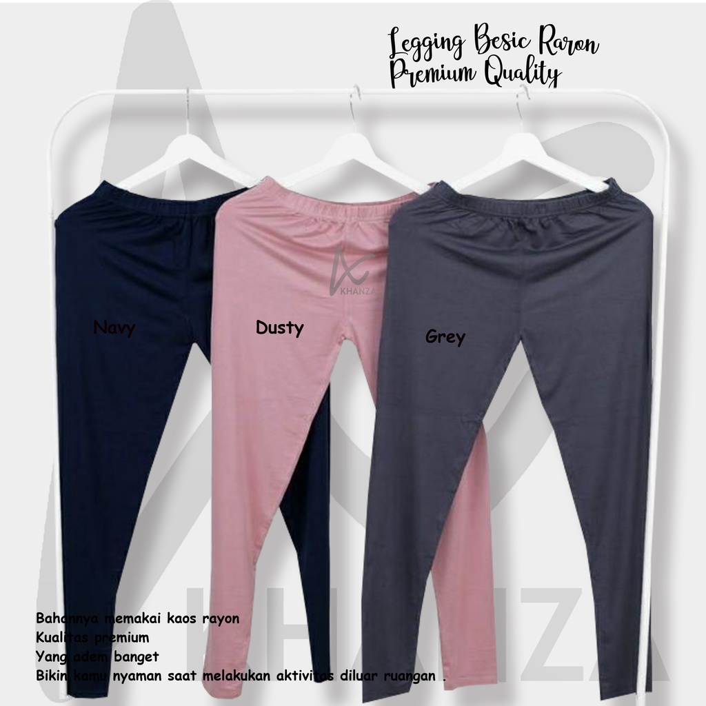 Legging Basic Premium Bahan Rayon Super Adem