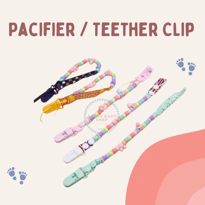 Tali Empeng MANIK BEADS / Pacifier Clip / Teether Clip / Gantungan Empeng