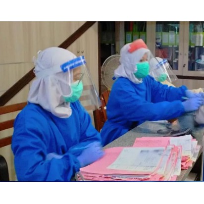 APD GOWN MEDIS Alat pelindung diri baju Disposable apron tenaga medis Dokter Bidan Perawat Laborat