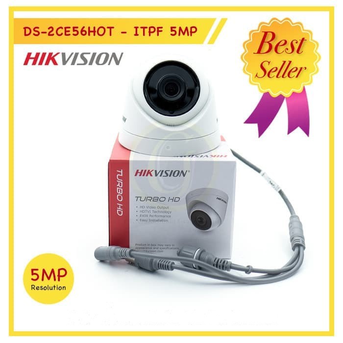 PAKET CCTV HIKVISION 5MP DVR 8 CHANNEL 4 KAMERA HDD 1TB KABEL 100M