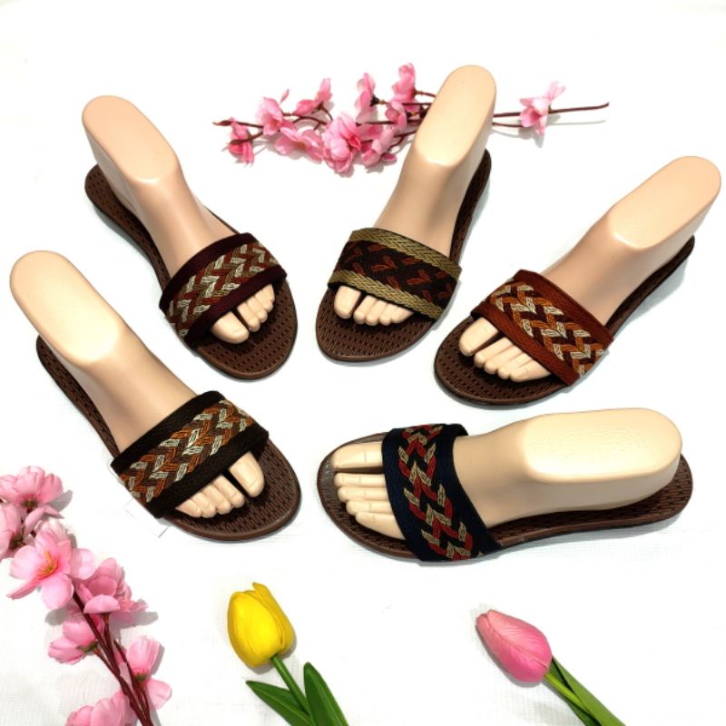 Sandal Wanita murah selop ( Felonie MRA 01 rajut ) turki rajut terbaru