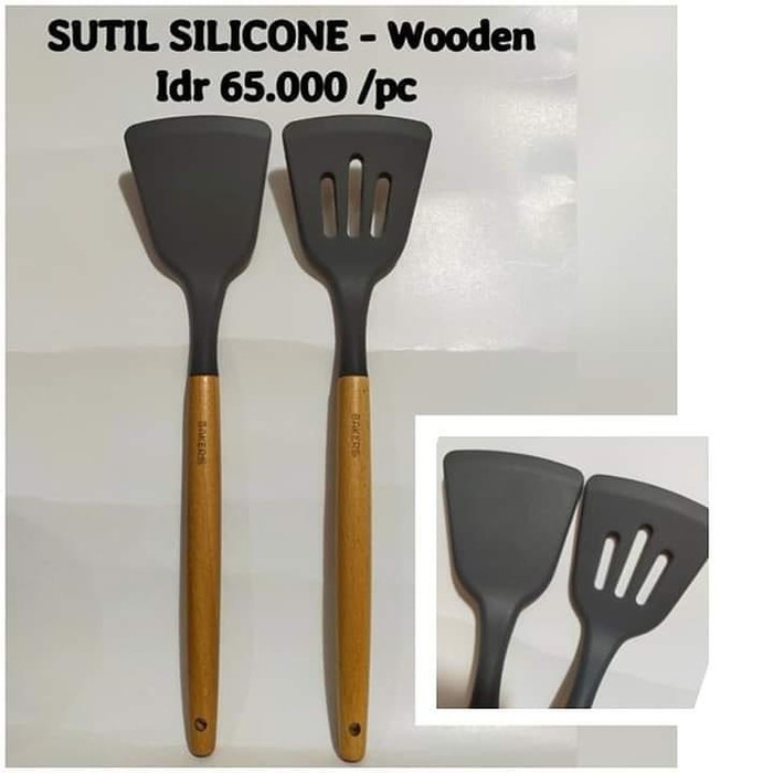 Sutil silicone gagang kayu sutil wooden silikon