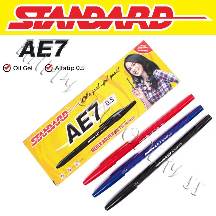 

PEN BOLPEN BALLPOINT STANDARD AE7 0.5 ALFATIP - 12 PCS PACK