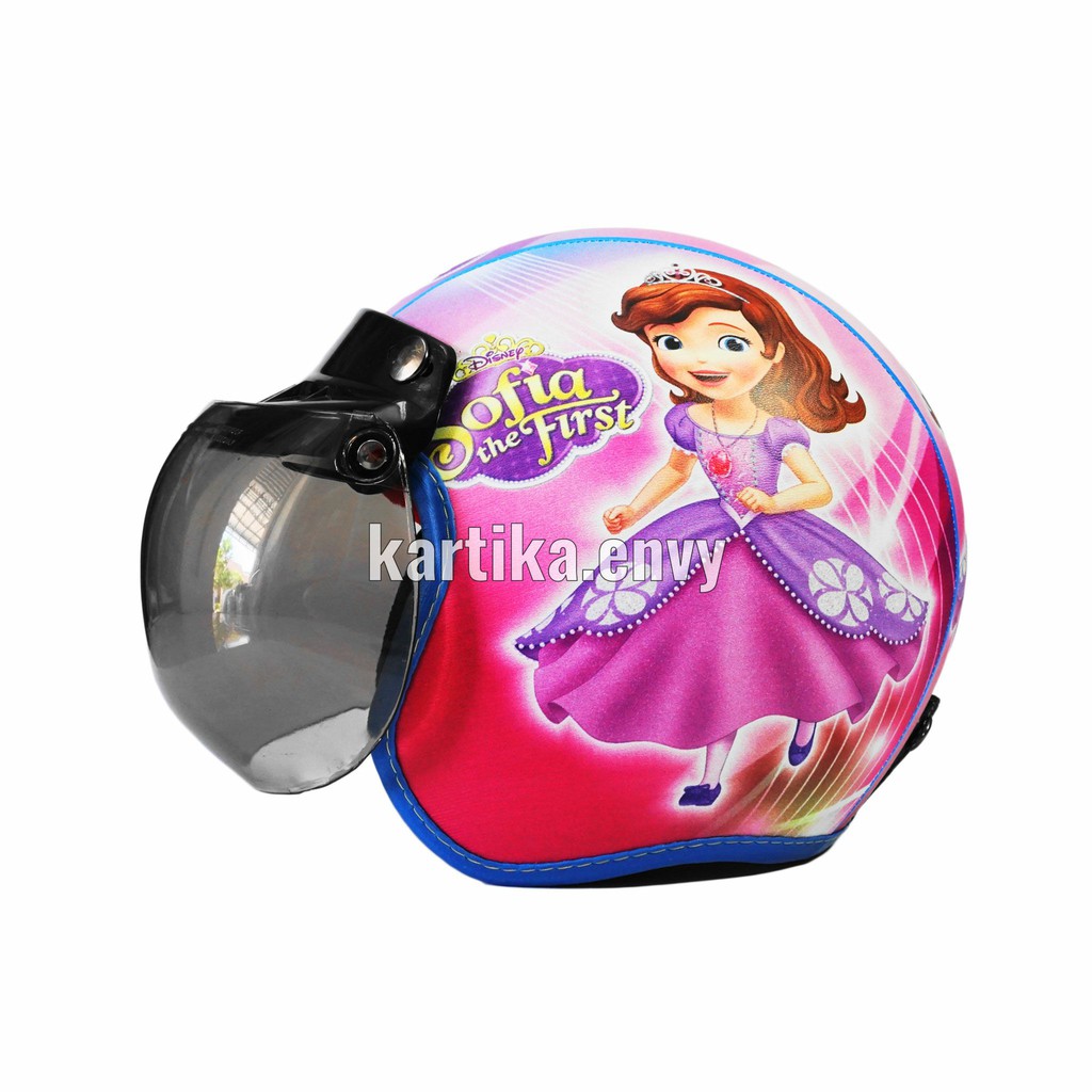 Helm Anak Perempuan Model Bogo Karakter Sofia The first