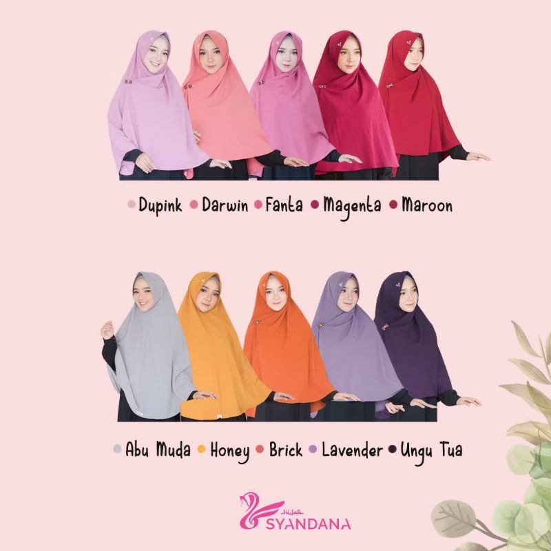 Hijab Syandana Gosya (L) Warna Baru Dan Lama Khimar Bergo Kerudung Jilbab Instan-3