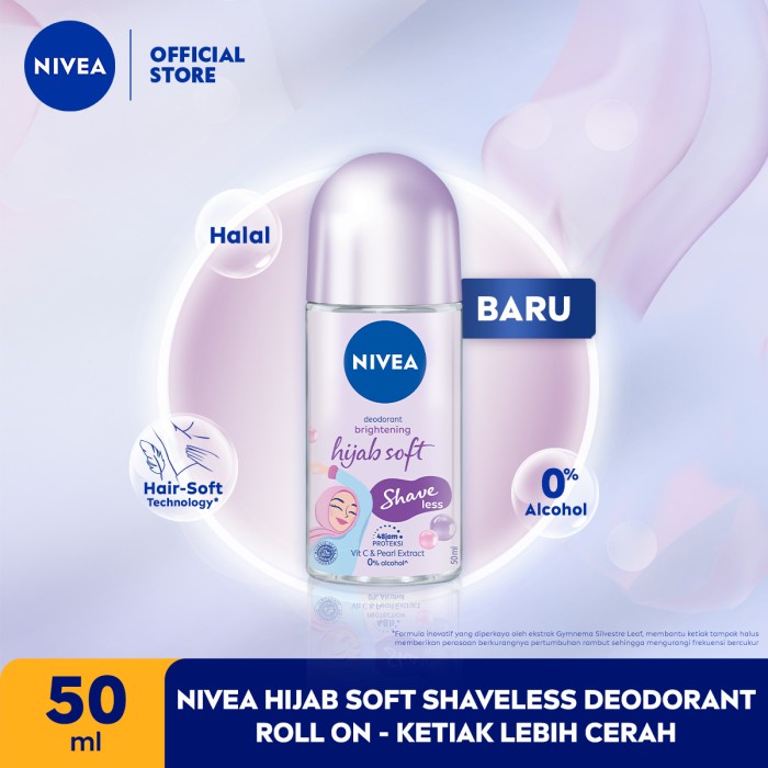 NIVEA Hijab Soft Shaveless Deodorant Brightening 50ml Bpom - Amaze_Kosmetik