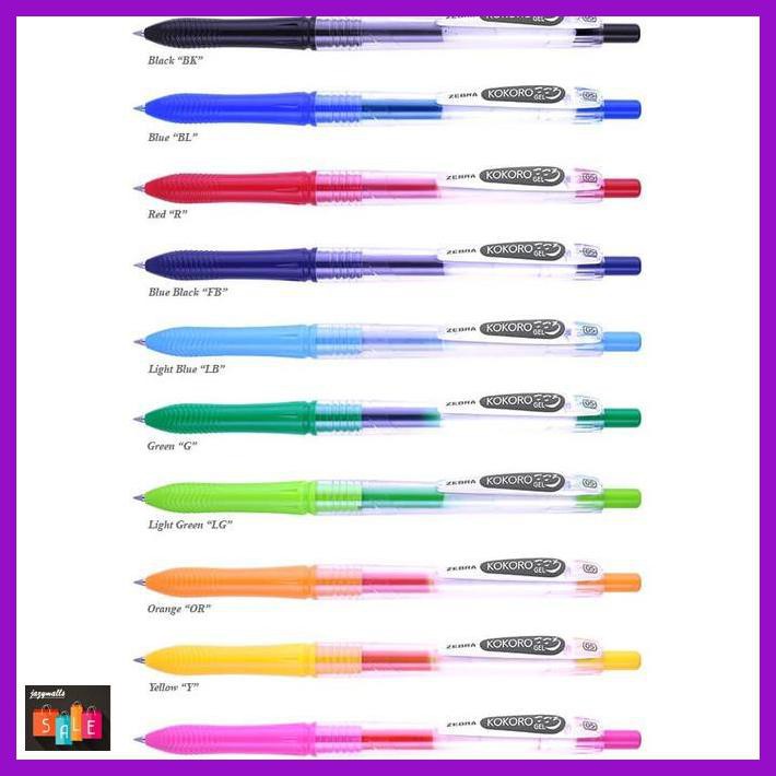 

Silutala- Pulpen Gel Kokoro Zebra Colours - 0.5Mm - Biru -Ori.