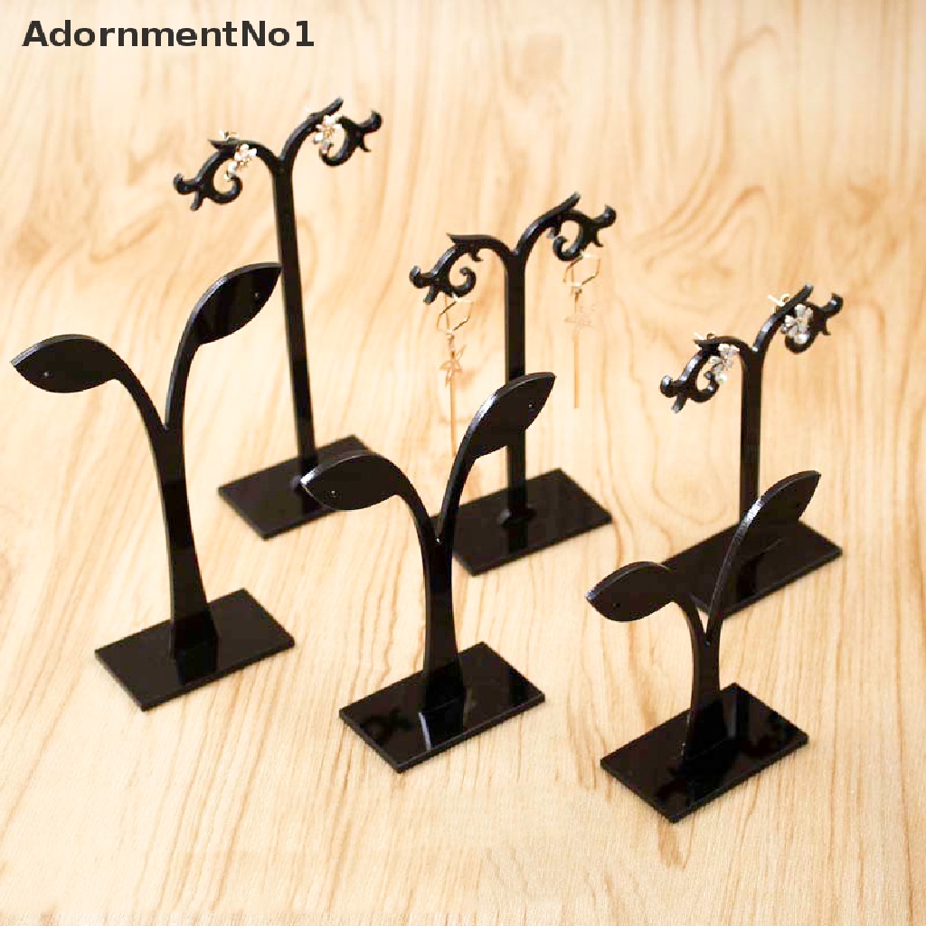 (AdornmentNo1) Rak Display Perhiasan Anting Bahan Akrilik Warna Hitam / Putih