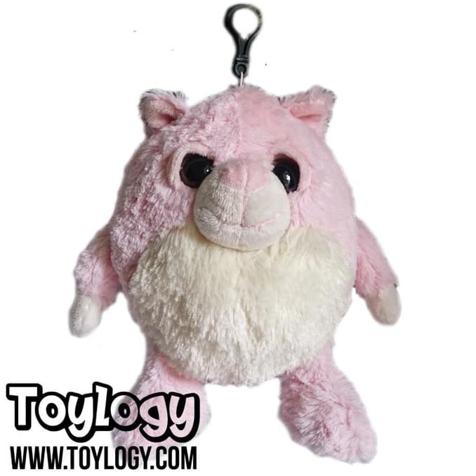 Boneka Bulat Hewan Merah Jambu Round Ball Animal Pink Doll 7
