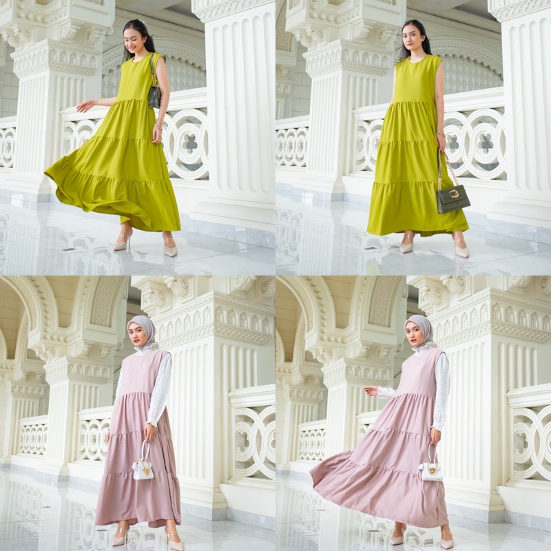 INNER DRESS | INNER DRESS SLEEVELESS | INNER DRESS TANPA LENGAN | INNER RUFFLE BY VITAFA ID