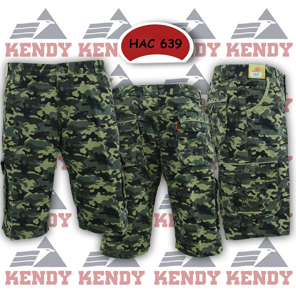 Celana Cargo Pendek Army Pria Merk Kendy HAC 639 size 31 35 38