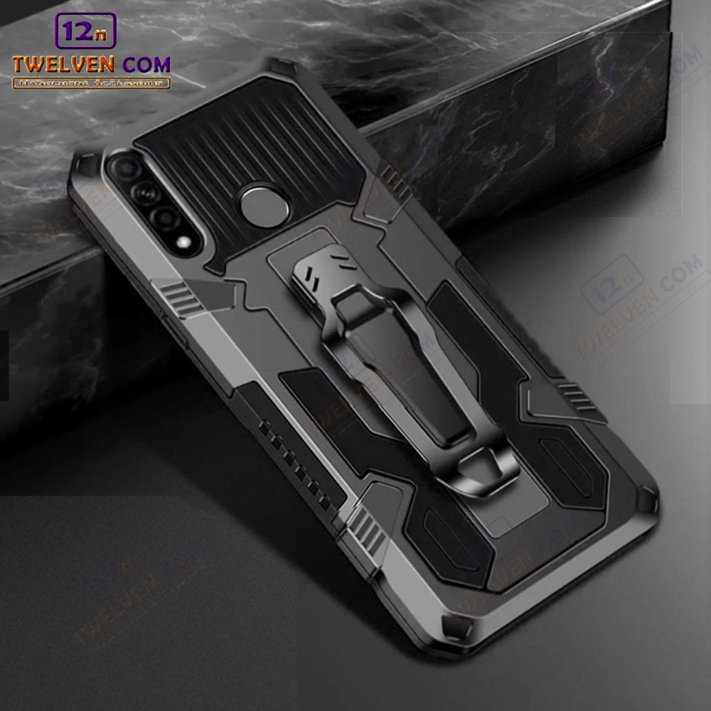 Case Shockproof Oppo A31 2020 Armor Hardcase Stand Clip