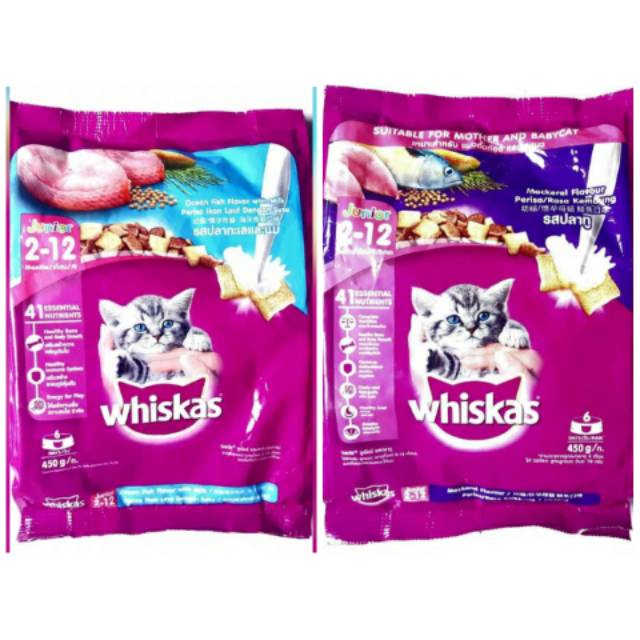 Makanan Kucing / Cat Food WHISKAS JUNIOR 450 GR